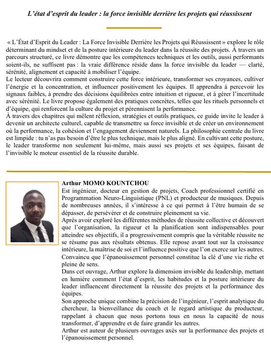 07a. L’état d’esprit du leader : la force invisible derrière les projets qui réussissent - Français
