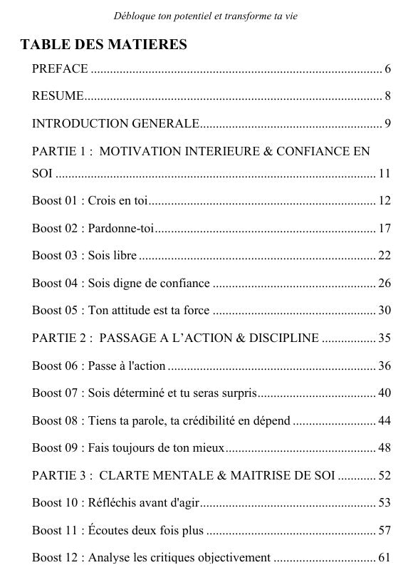 01a. Débloque ton potentiel et transforme ta vie : Le guide vers l'épanouissement personnel - Français