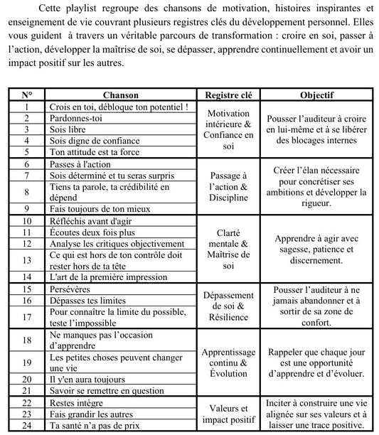 Parcours de transformation
